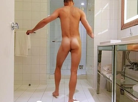 Showerbait - straight guy gets ass eaten and fucked in the shower