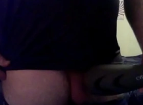 hot amateur playing with male vibrator