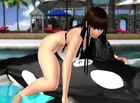 Hentai porn sexy naked stripper dance in beach